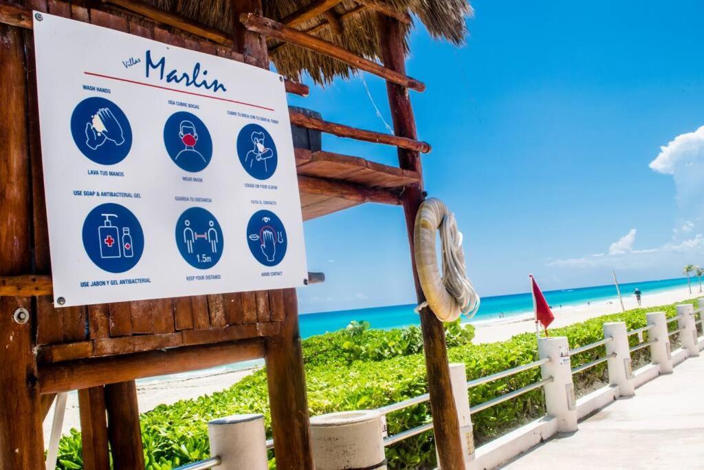 Ocean Front Villa Marlin, Best Location In Hotel Zone #109 Cancun Bagian luar foto