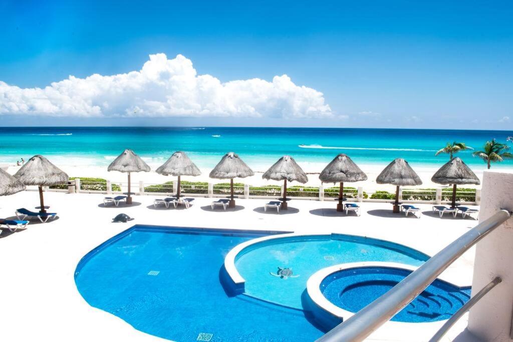 Ocean Front Villa Marlin, Best Location In Hotel Zone #109 Cancun Bagian luar foto
