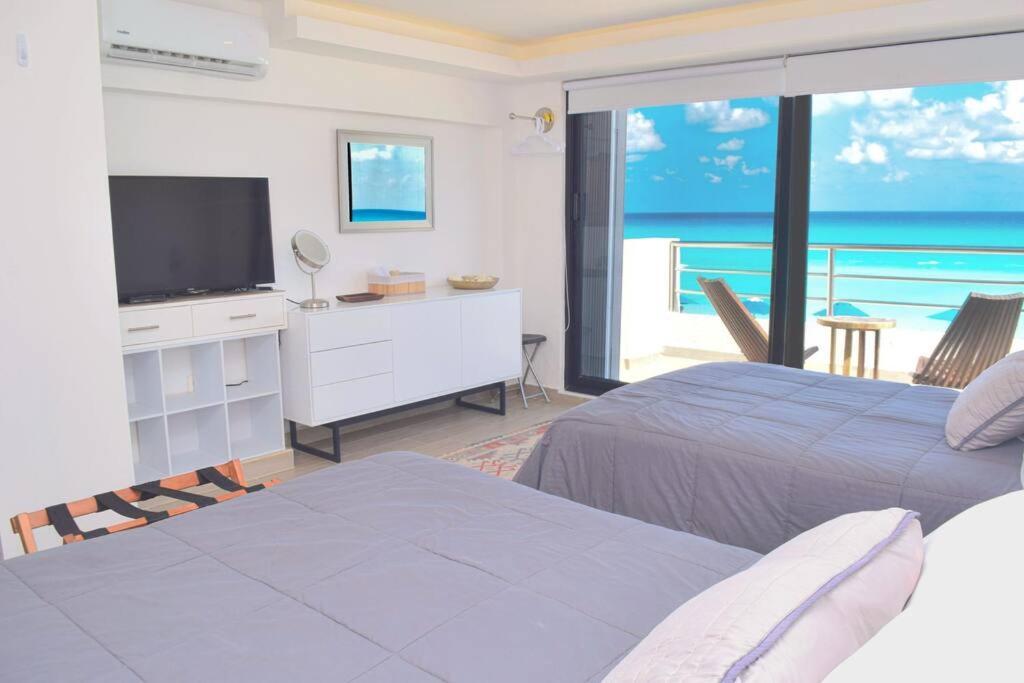 Ocean Front Villa Marlin, Best Location In Hotel Zone #109 Cancun Bagian luar foto